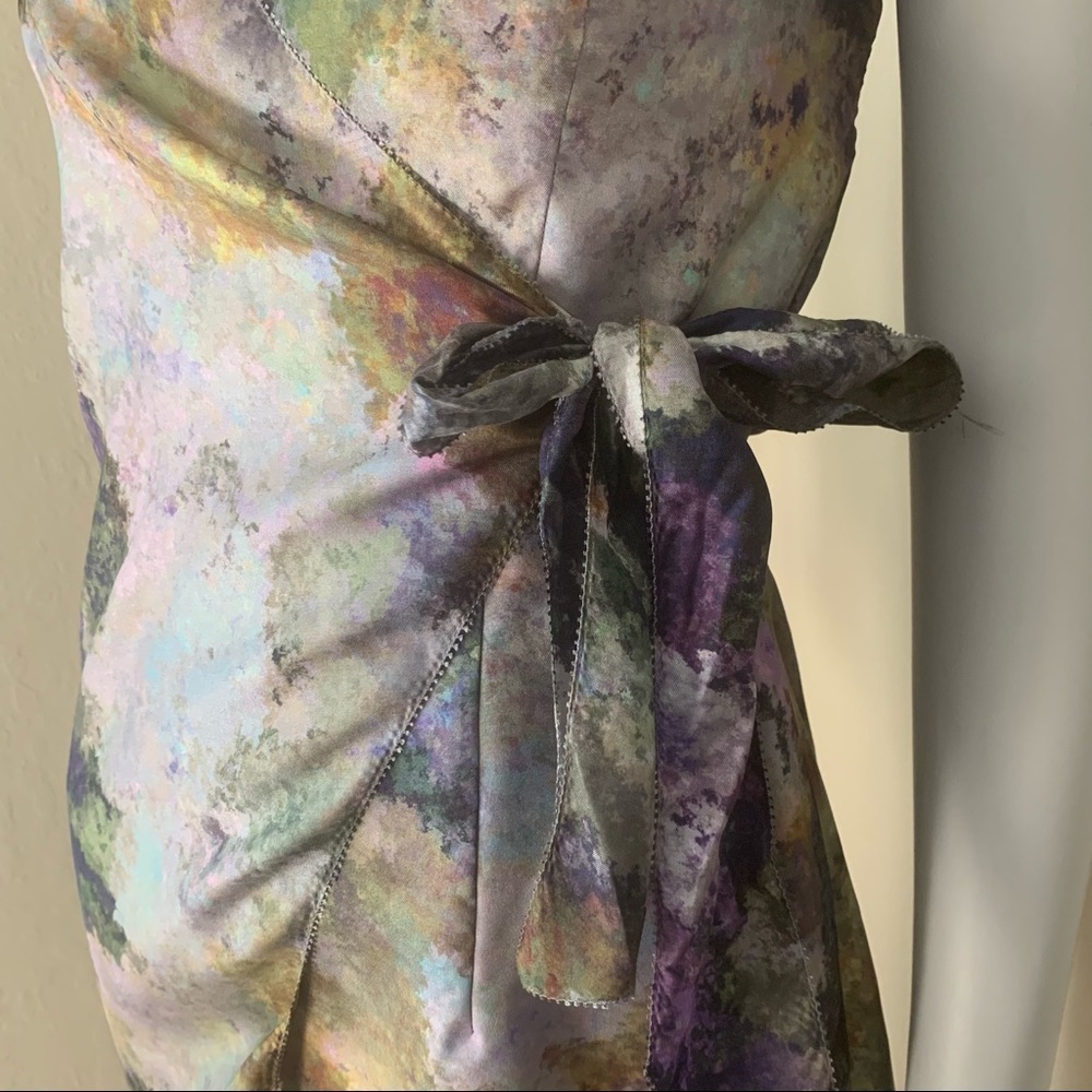 NWT SACHIN + BABI Silk Monet Ankasa Vickie Dress One Shoulder Wrap Pastel Size 4 - Picture 7 of 16